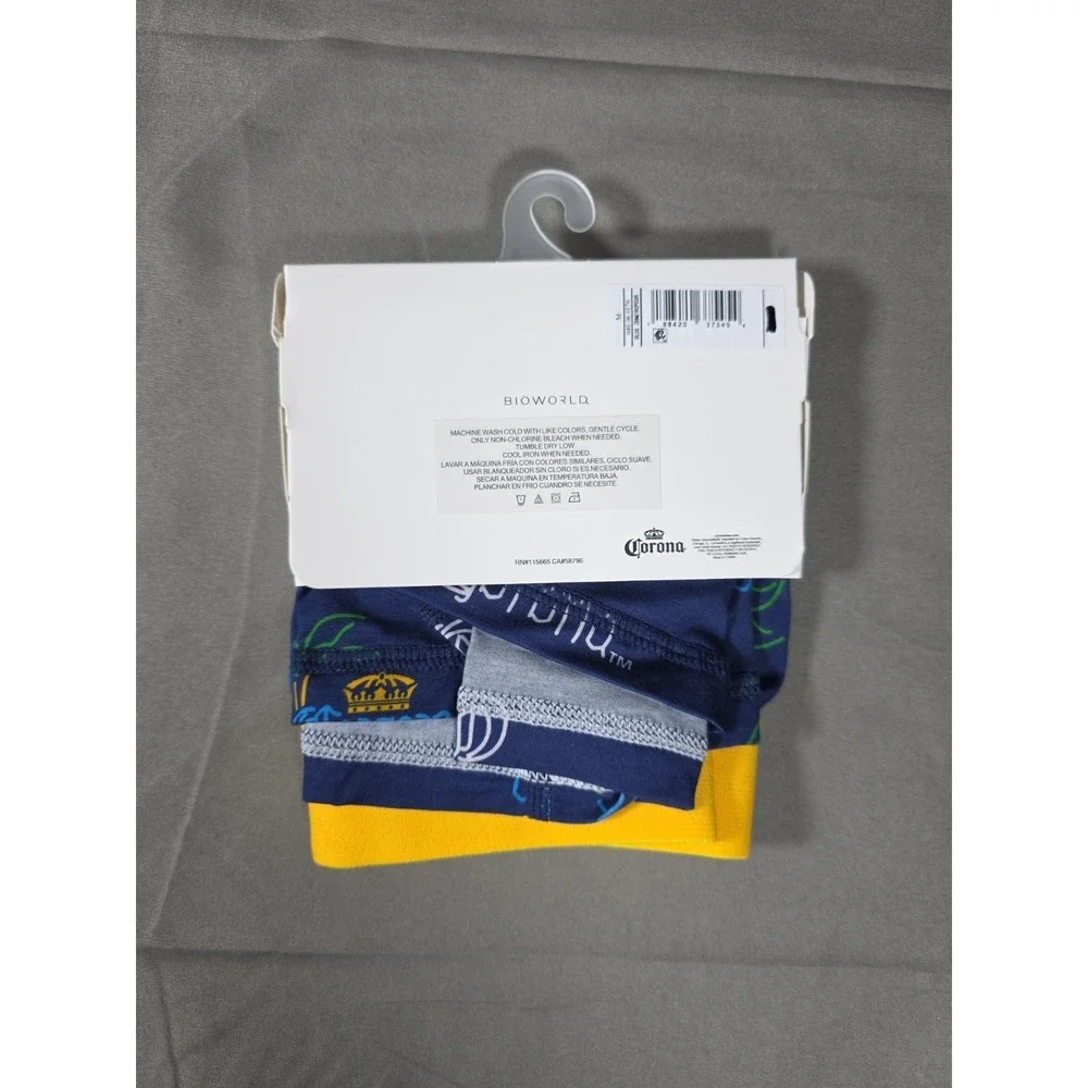 Corona Men's Boxer Brief - Navy‎ and Yellow size Medium
